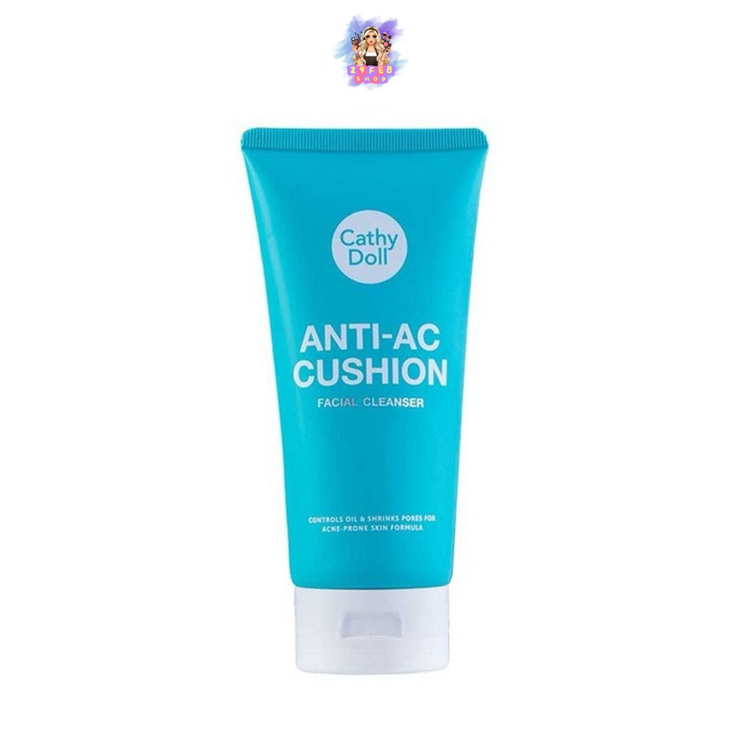 Cathy Doll Anti-Acne Cushion Facial Foam Cleanser 120ml. เคที่ดอลล์ โฟมล้างหน้าสูตร ลดความมัน 120มล. 💓