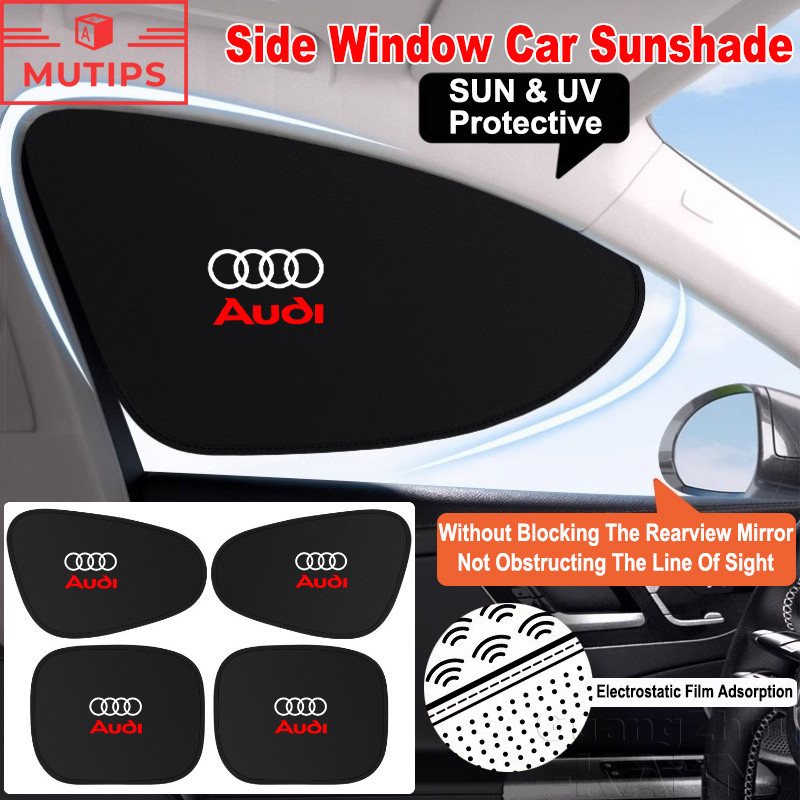 Audi มุ้งลวด ม่านบังแดดรถยนต์ UV & ความร้อน ม่านบังแดดด้านข้าง พับได้ Sun Shade Cover สำหรับ A3 8l 8