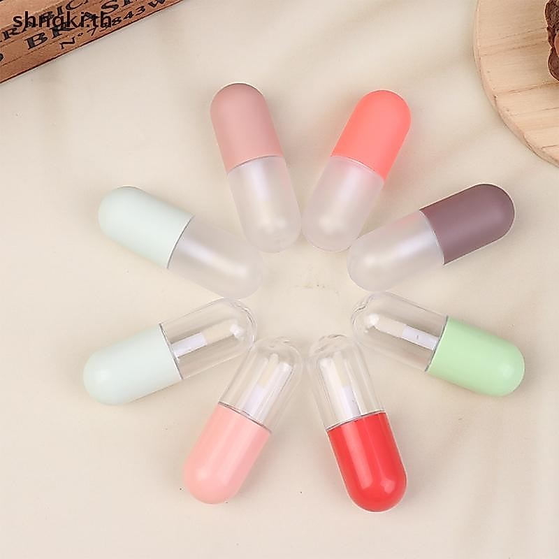 SHNGKI 5ML แคปซูลลิปกลอส Lip Glaze หลอดเปล่าลิปสติก DIY พลาสติก Lip Balm หลอดลิปสติกตัวอย่างคอนเทนเนอร์เครื่องสําอาง Travel