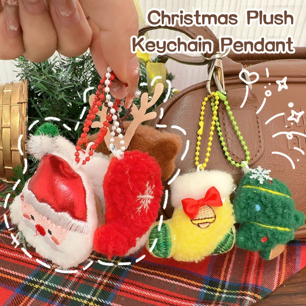 เครื่องประดับจี้ตุ๊กตาคริสต์มาส 3 ชิ้น | ตกแต่งวันหยุดน่ารักสําหรับต้นไม้และของขวัญ,ของเล่นแขวนที่ทนทานแบบพกพาพร้อมตัวละครงานรื่นเริงคลาสสิก