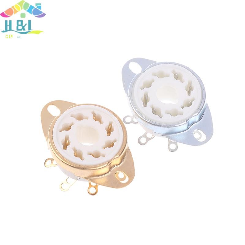 H&L Aug 1Pc 8Pin GZC8-Y-6 Octal Tube Socket เซรามิคฐานวาล์วแจ็คสําหรับ KT88/6550/EL34/6P6P/6V6/6N8P/