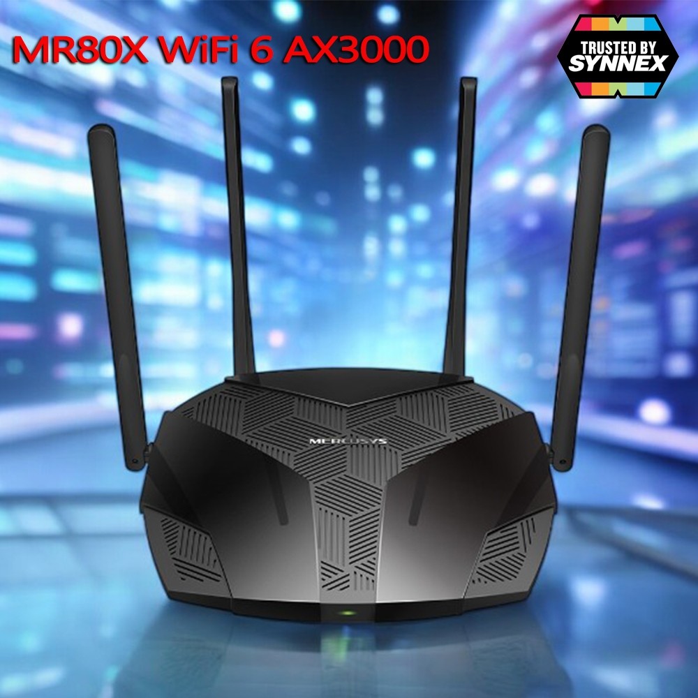 [ไม่ตรงปก-ส่งคืนได้] Mercusys MR80X เราเตอร์ Wi-Fi 6 Dual-Band AX3000