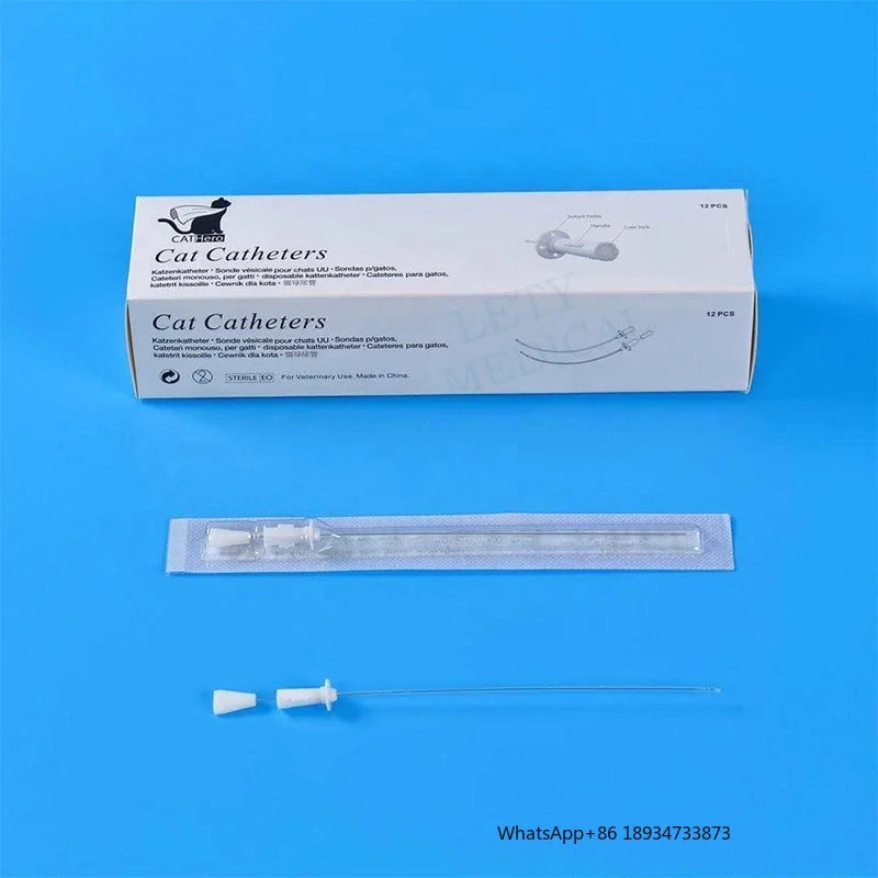ชุดสายสวน Feline ฉุกเฉิน - ท่อปัสสาวะ Stylet-Guided สําหรับแมวทอม (ตัวเลือกขนาด: 2.5FR/3FR/4FR)