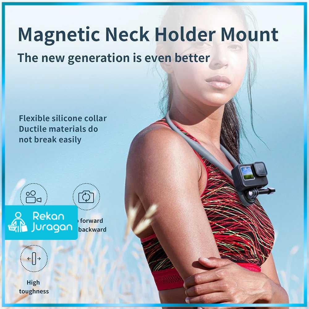 TELESIN ที่ยึดคอแม่เหล็กสําหรับสมาร์ทโฟน GoPro - TE-HNB-002