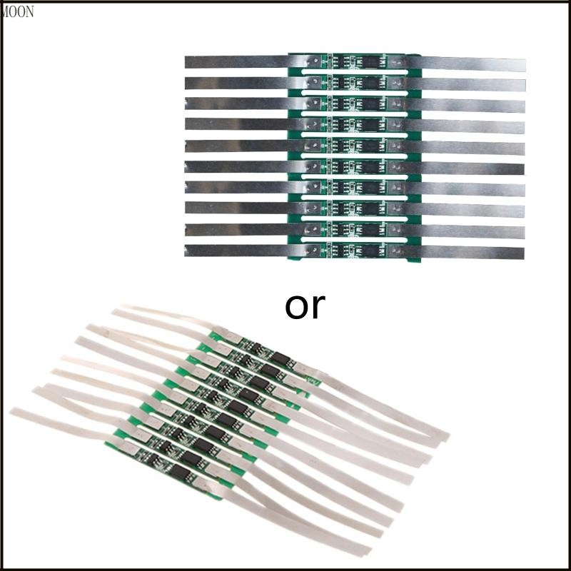 MOON 10PCS 18650 BMS 1S 3 7V 3A Li-Ion ลิเธียมสําหรับแผ่นป้องกันแถบนิกเกิลเชื่อมสําหรับ Single Power Ba