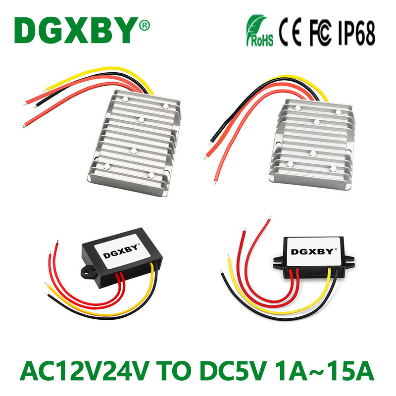 AC12V24V ถึง DC5V1A ~ 15A AC เป็น DC Converter 10-28V ถึง DC5V การตรวจสอบโมดูล 4.6