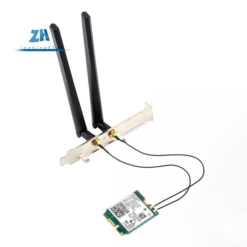 สําหรับ BE200 WiFi 7 M.2 การ์ด 5.4 BE200NGW 2.4G/5G/6GHz อะแดปเตอร์ไร้สายการ์ดเครือข่ายพร้อมเสาอากาศ