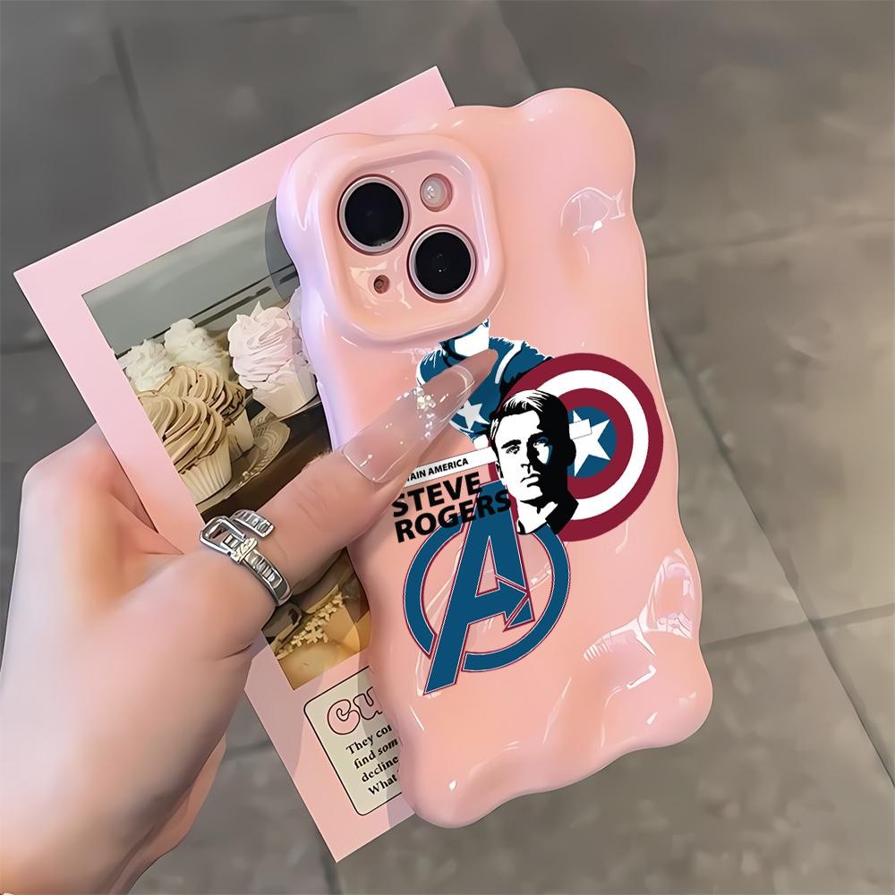 รูปแบบหินการ์ตูน Marvel สําหรับ iPhone 15 16 11 14 13 12 13PRO 14PRO 13PROMAX 14PROMAX 15PROMAX 13PL