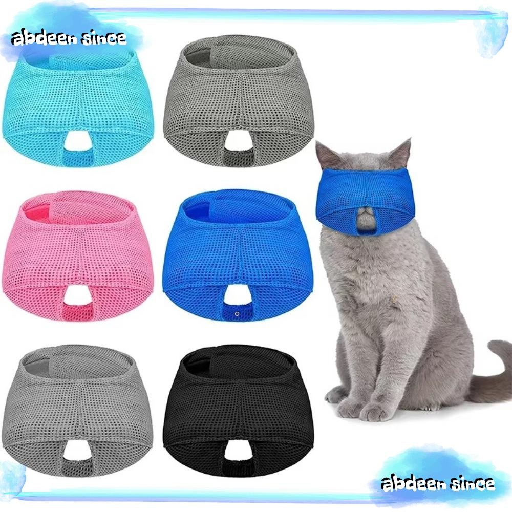 ABDEENSINCE Anti Bite Muzzles, สีสัน Breathable Cat Muzzle, ตาข่าย Cat Mouth Guard Muzzle Cat Travel