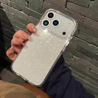 เคสโทรศัพท์มือถือแบบแข็ง กันกระแทก แต่งกลิตเตอร์ ระยิบระยับ หรูหรา สําหรับ iPhone 17 16 15 14 Pro Max 13 12 Pro Max 11 Pro Max 7 8 Plus Xs Max XR X