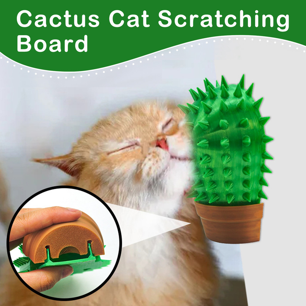 Cactus Cat Grooming Brush & Massage Pet Rubbing Corner Grooming Combs สําหรับแมวขนยาวและขนสั้น
