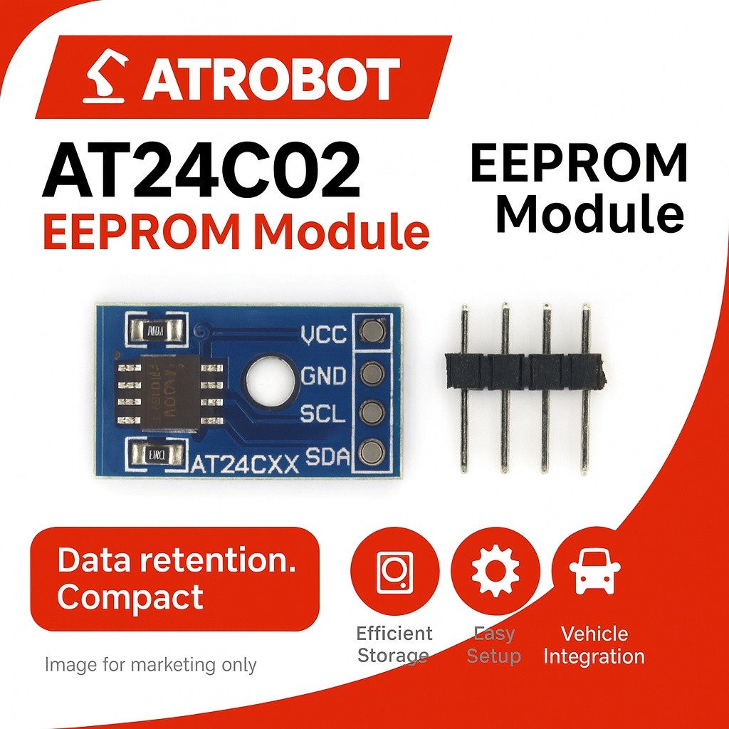 AT24C02 I2C EEPROM โมดูลหน่วยความจำ พร้อมพูลอัพ ขนาดเล็ก เชื่อมต่อ I2C อุปกรณ์เสริม Arduino