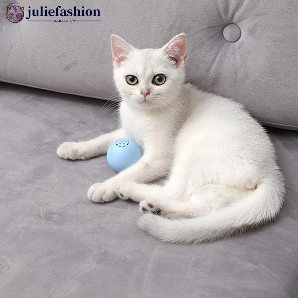 JULIEFASHION สมาร์ทของเล่นแมว Interactive Ball ลูกแมว Touch Squeaky จับของเล่นสัตว์เลี้ยงเล่น Ball ส