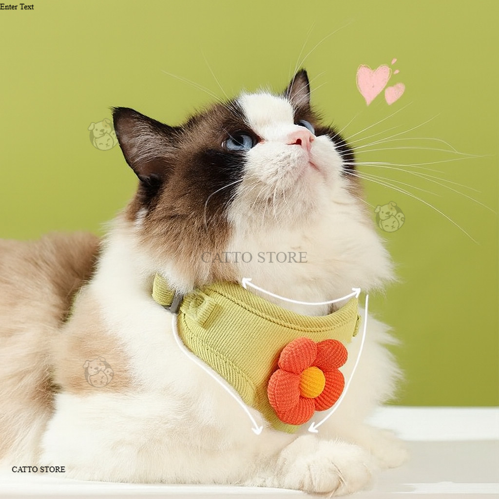 สายจูงรูปดอกไม้สำหรับสัตว์เลี้ยง แมว กระต่าย สุนัข ใช้ได้ ระบายอากาศได้ดี VX