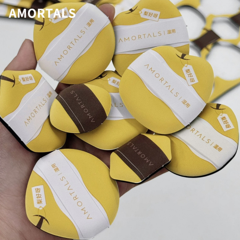 AMORTALS แป้งพัฟหยิบพัฟ ซุปเปอร์ ซอฟท์ ลิควิด ฟาวเดชั่น พัฟ แบบพกพา 8 ชิ้น พัฟแต่งหน้า