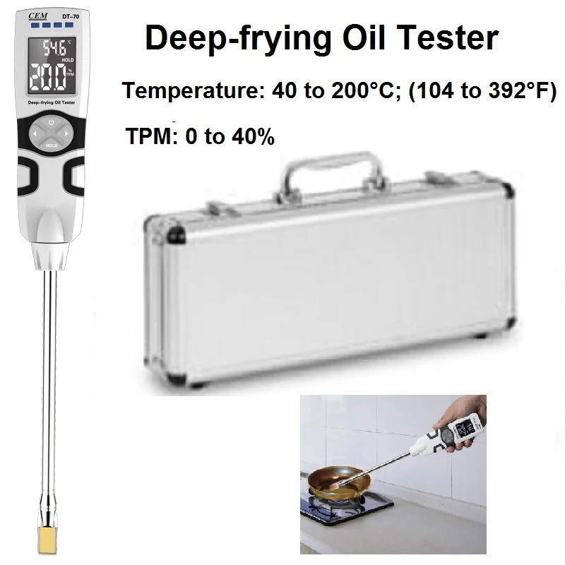 CEM DT-70 Deep Frying Oil Tester & Thermometer & Oil Quality Tester For Top Efficiency & Frying Oil 