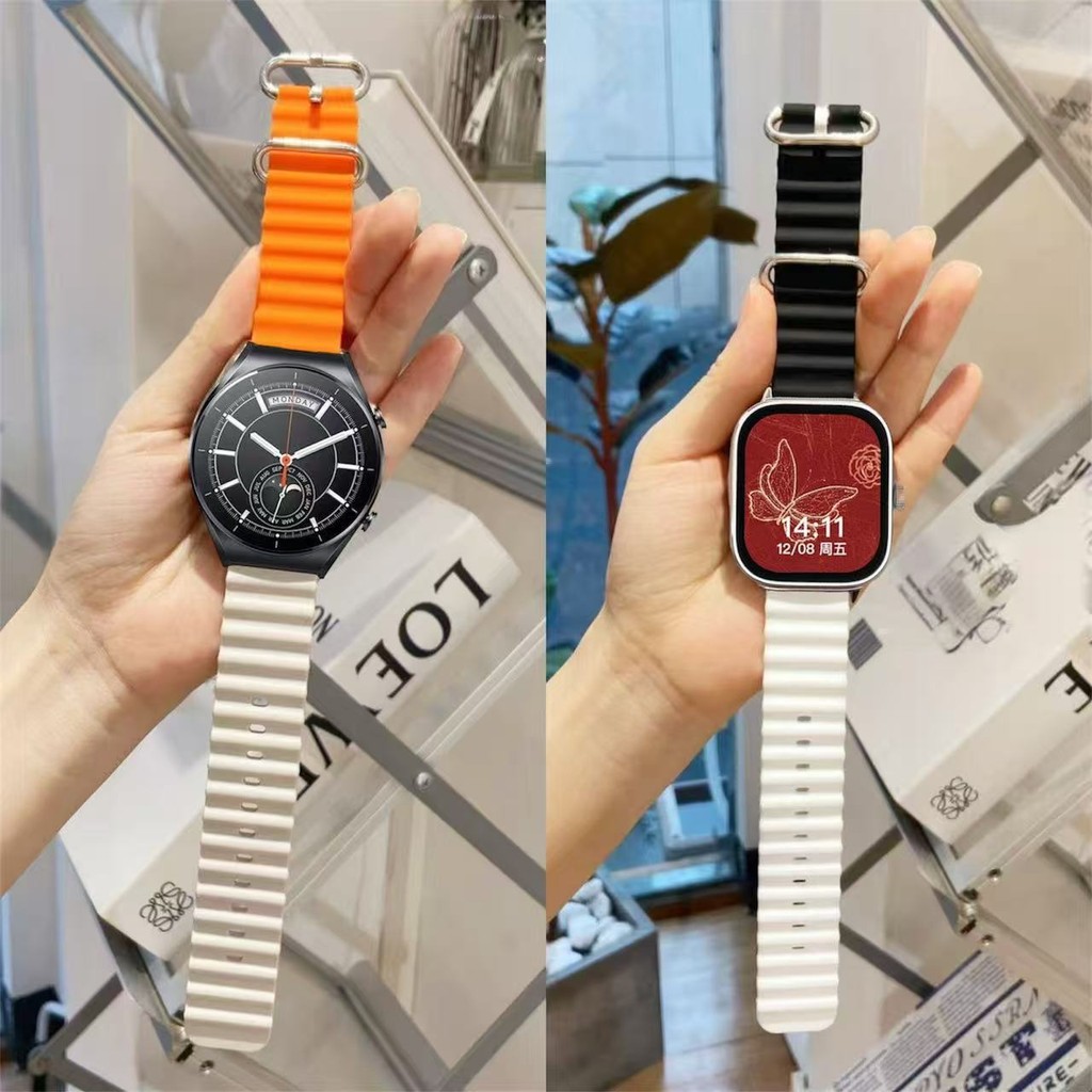 สายนาฬิกาXiaomi S1 S2 S3 S4 S1pro S1active S2pro watch2 watch4 redmi watch5lite 5activeสายชิลิโคน