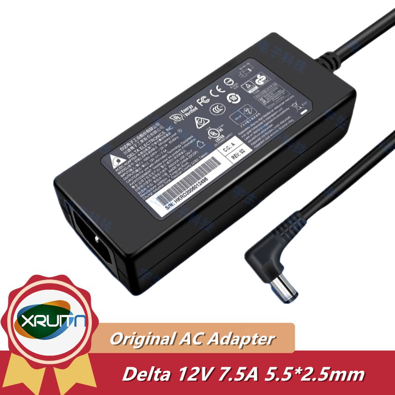 Original Delta DPS90AB3 DPS90FB 12V 7.5A 90W 5.5x2.5 มม.อะแดปเตอร์ AC สําหรับ QNAP TS451 NAS Server 
