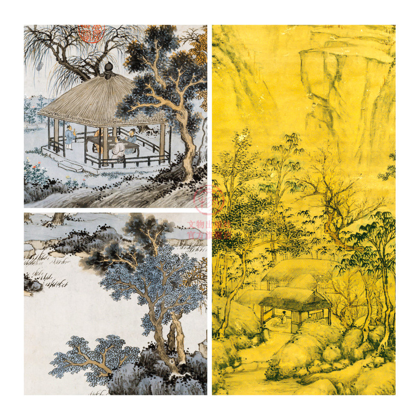 ภาพตะวันออก Score ราชวงศ์หมิงภูมิทัศน์ Chapter หม้อ Chrysanthemum ภาพ Peach Blossom Bookstore รูปภาพ