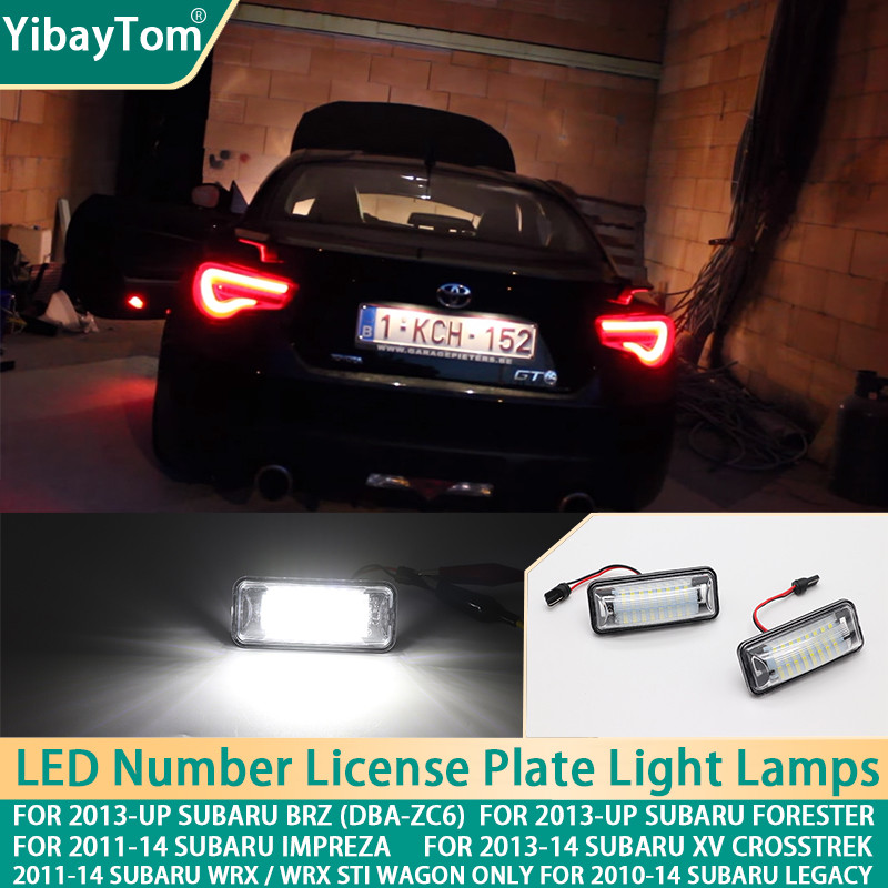 12V 3W LED จํานวนป้ายทะเบียนโคมไฟสําหรับ Subaru Forester BRZ (DBA-ZC6) Impreza Legacy XV Crosstrek W