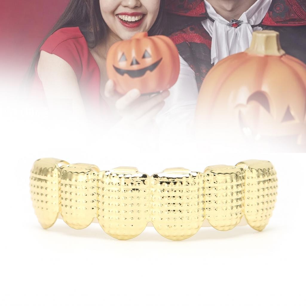 Hip Hop Teeth Grillz Halloween ทนทานสำหรับผู้หญิง Men Gift Party Photo