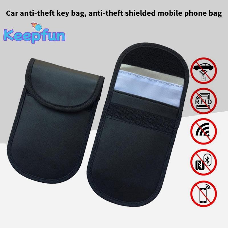 [Keepfun] Signal Blocking Faraday Bag สําหรับโทรศัพท์มือถือ Anti-Theft Key Fob Shield EMF GPS Locati