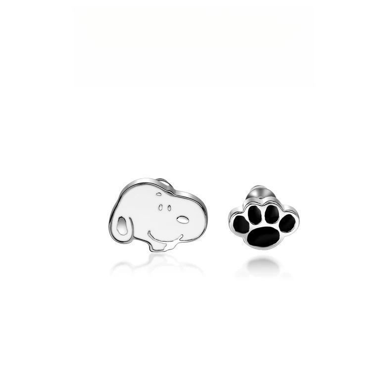 น่ารัก Snoopy ครบรอบ 75 ปี Joint Series Claw Claw ต่างหูสมาร์ท All-Match Commuter 2025 ผู้หญิงออกแบบ
