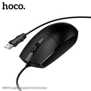 HOCO GM50 เมาส์มีสาย USB สำหรับทำงานออฟฟิศ ความละเอียด 1000 DPI สายยาว 1.45 เมตร ใช้งานสะดวก hc6