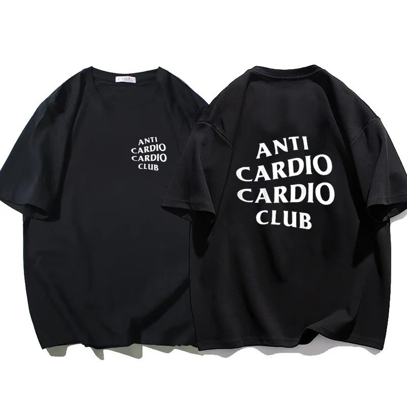 COD 2025Men Clothes Plus Size Anti Cardio Club T Shirt Gym Life Lettnew23 5LS0