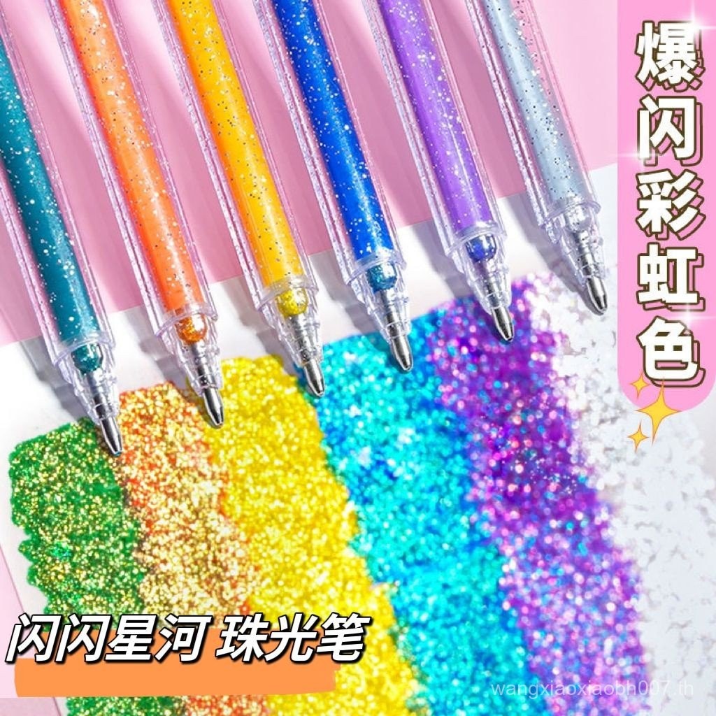 TOUCH MARK ปากกาเจลเรืองแสง Handbook Flash Pen Glitter Glitter Glitter Glitter Flash Pen Acrylic Mar