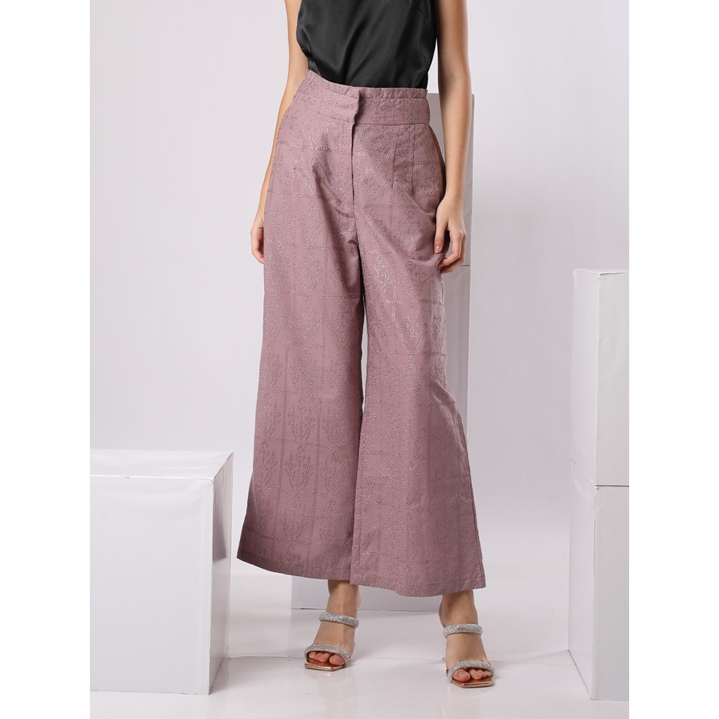 สไตล์ส่วนบุคคล กางเกง Mauve Palazzo ผู้หญิง Mauve