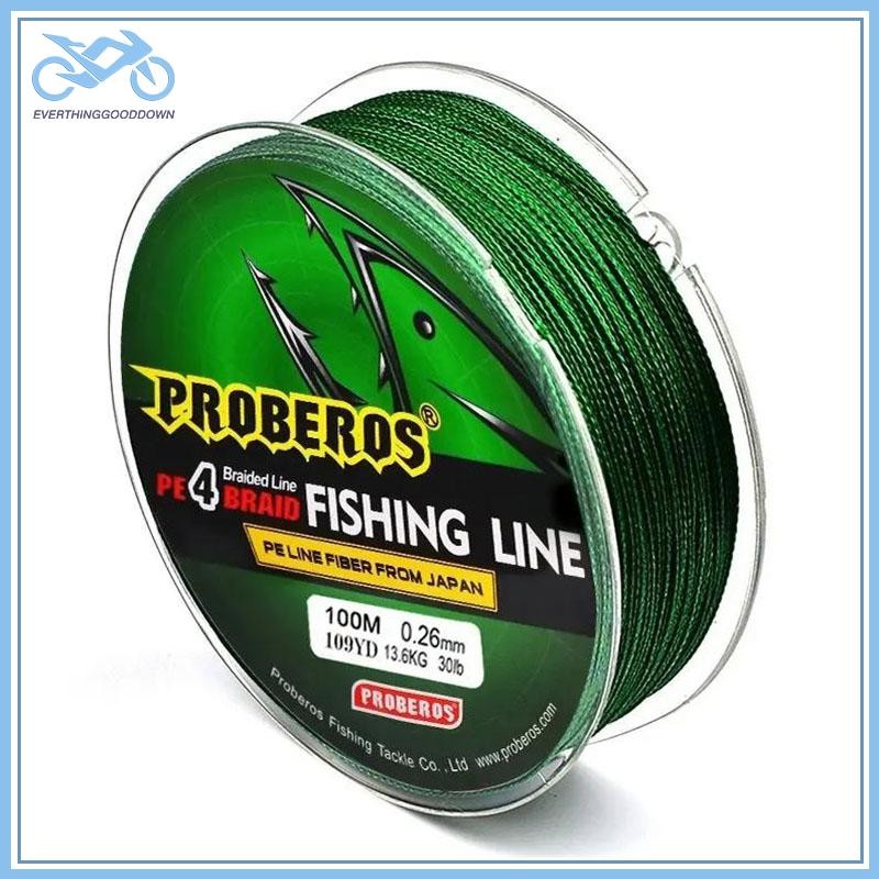 EVER 100M สายตกปลา 4 Strands Multifilament Super Strong Wire 10-25LB Pe ปลาคาร์พสายตกปลา TH