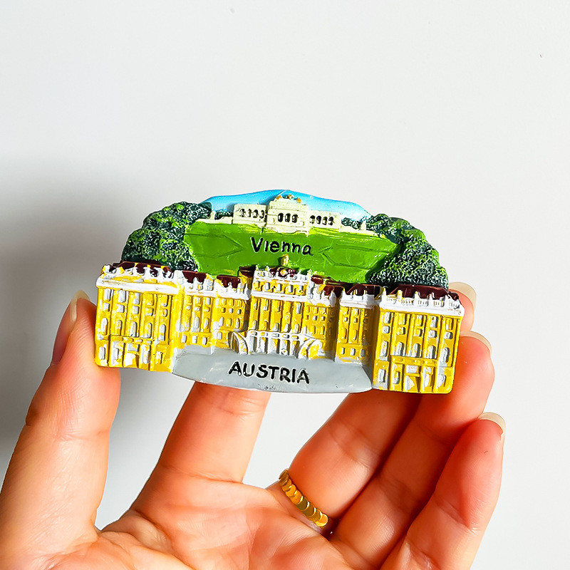 แม่เหล็กติดตู้เย็นออสเตรียเวียนนา Meisian Palace Hofburg Palace Stephens Cathedral Scenery สติ๊กเกอร์ของที่ระลึก - รูปที่ 3