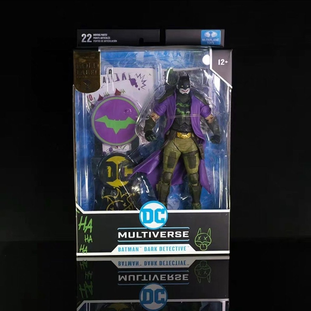 ในสต็อก/ของแท้ 23 ซม. Dark Batman Detective Joker Robin Action Figure ของเล่นรุ่น McFarlaneand 1: 12