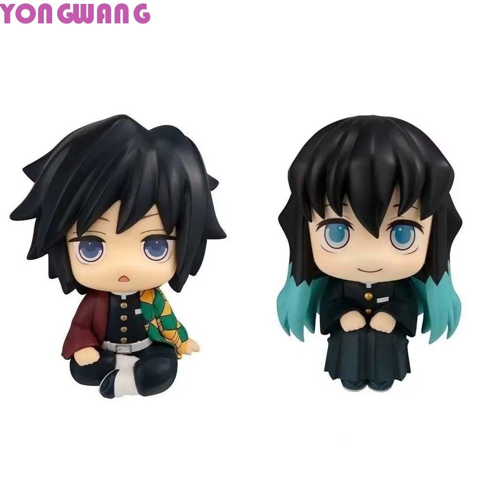 YONGWANG66HR Demon Slayer ตัวเลข,รุ่น Q อะนิเมะอุปกรณ์ต่อพ่วง Tokitou Muichiro รุ่น, เด็ก 10 ซม.ตุ๊ก