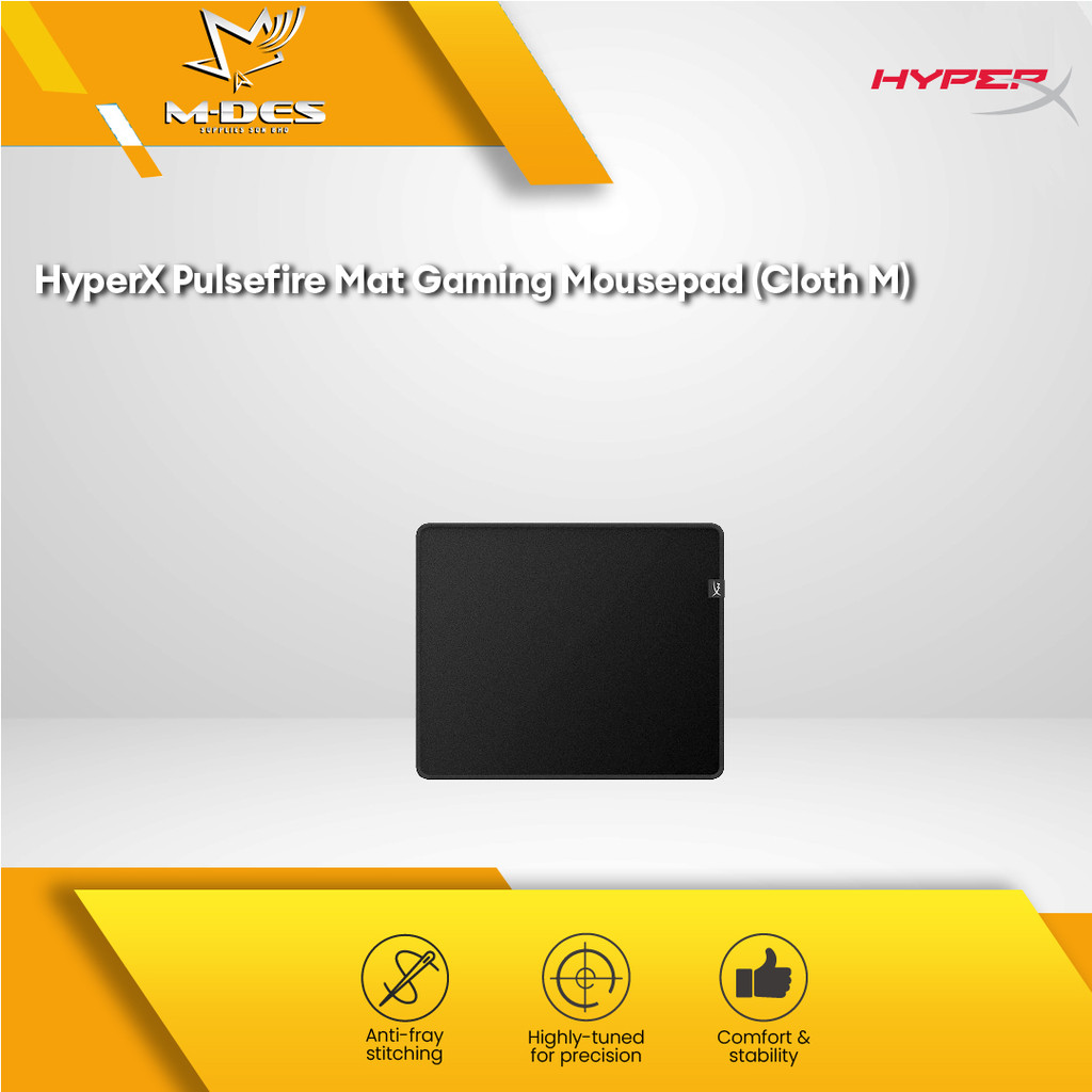 HyperX Pulsefire Mat แผ่นรองเมาส์สําหรับเล่นเกม M / L / XL ขนาด - 4Z7X3AA 4Z7X4AA 4Z7X5AA / เย็บป้อง