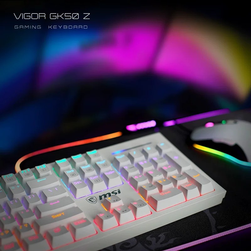 MSI MSI GK50Z Gaming Gaming Mechanical Keyboard แกนสีเขียวแกนสีดําแกนสีแดงเดสก์ท็อปแล็ปท็อปคีย์บอร์ด