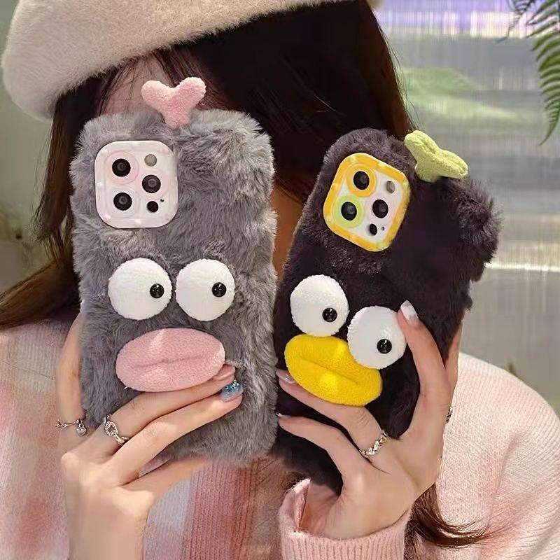 Big Mouth Duck Apple Iphone11 Female 13promax Plush 7/8Plus Phone Case 6S Soft X Autumn and Winter 1