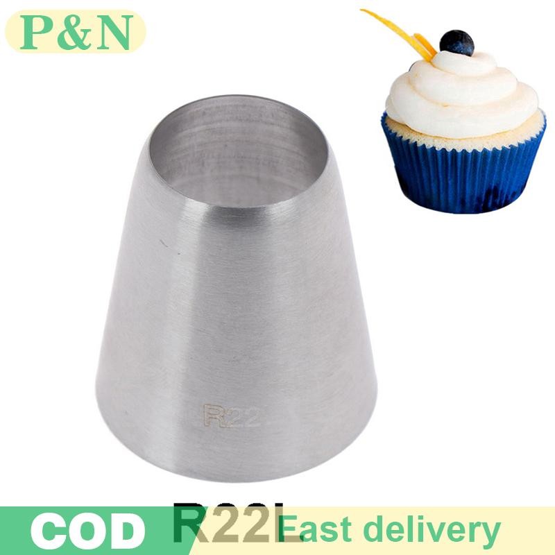 [P&N] R22L หัวฉีดตกแต่งปลายท่อกลม เคล็ดลับขนม เครื่องมือทําขนมเค้กฟองดอง [cod]