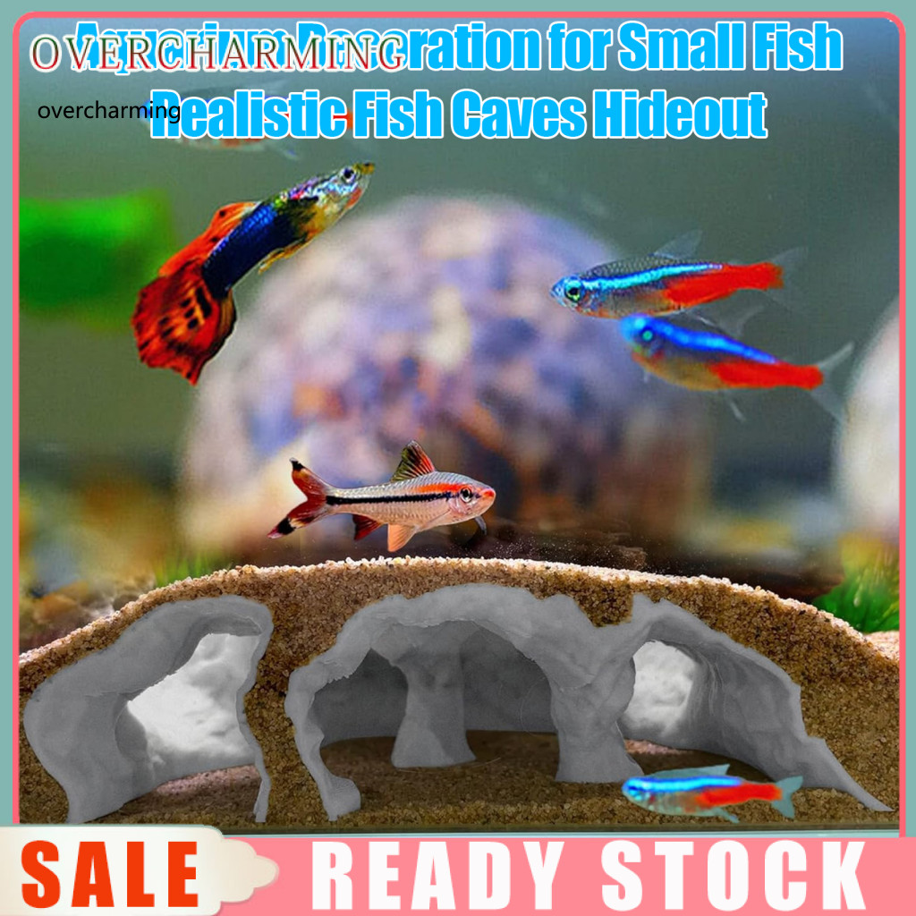 <over> Texture Aquarium ตกแต่งขนาดกลางน้ําสัตว์เลี้ยงตกแต่งธรรมชาติ Curve Aquarium Cave อุโมงค์ปลาซ่