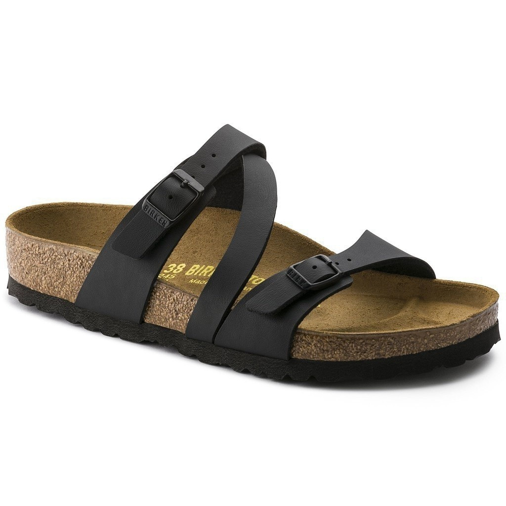 Birkenstock Boken Salina Birko รองเท้าแตะผู้หญิง-สีดํา