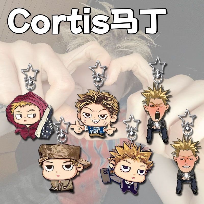 Cortis Levibator star star Stitching Martin Key Case สําหรับผู้ชายและผู้หญิง Cooling star buckle จี้