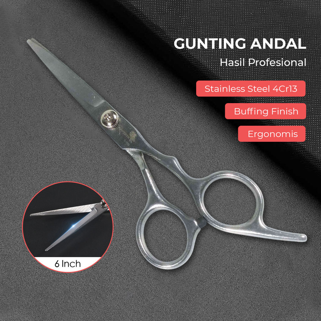 UR กรรไกรตัดขนตรง Flat Cut Buffing Stainless Steel 4Cr13 - BHT002