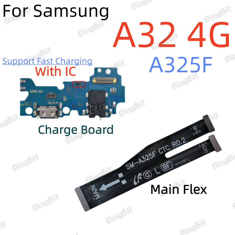 สําหรับ Samsung A32 4G A325F ชาร์จ USB ชาร์จพอร์ตไมโครโฟน Dock Connector หลัก Flex Cable