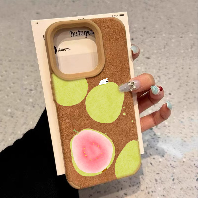 Guava Puppy Apple 16 เคสโทรศัพท์ vivos20 Xiaomi 15 Redmi k80 Huawei mate70 Suede OPPOFindx8 Honor 20