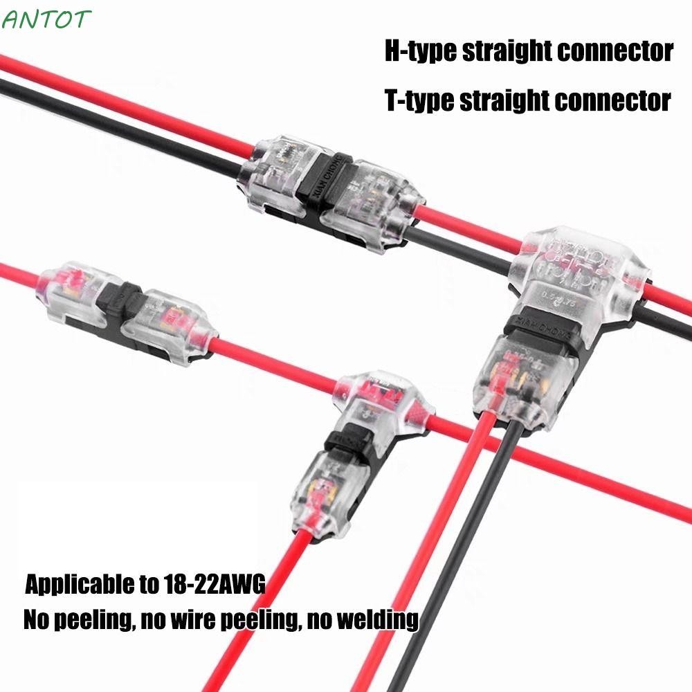 ANTOT 1 ชิ้นสายไฟ Crimp, 8-22AWG ตัวเชื่อมต่อรถ Pluggable Wire Connector, ทนทาน Quick Splice Cable ก