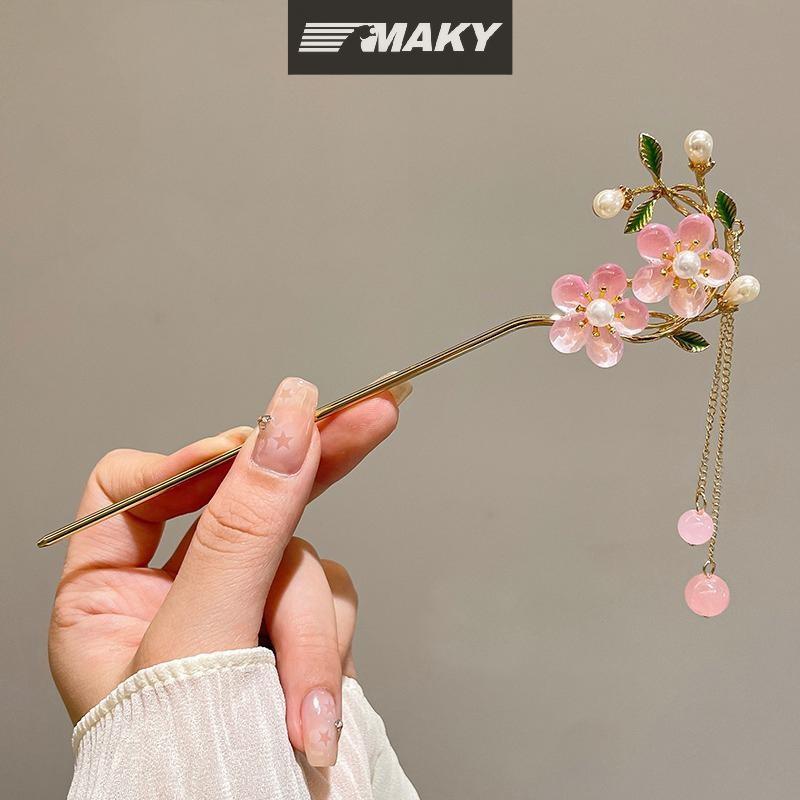 LLPH คลาสสิกสไตล์จีนผม Stick สําหรับผู้หญิงดอกไม้ Handmade Hairpins Vintage เครื่องประดับอุปกรณ์เสริมผม LLP