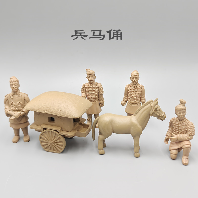 Xian Qin Shihuang นักรบและม้าชุดตกแต่ง Creative จีน PVC Warriors และ Horses Carriage History Cultura