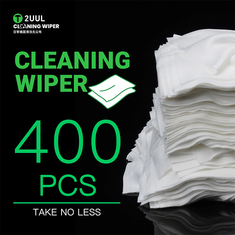2UUL CL05 4x100 ชิ้น/กล่องฝุ่นฟรีผ้า Soft Cleanroom ทุกวันทําความสะอาดกระจก Wiper ผ้าทําความสะอาด LCD ซ่อมผ้าสําหรับโทรศัพท์