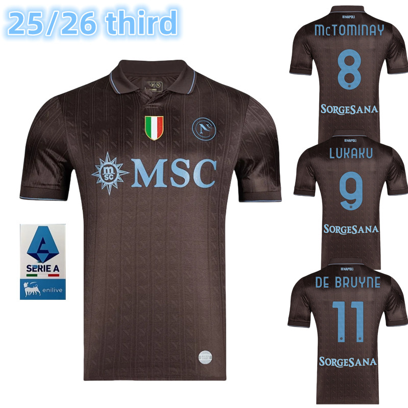 เสื้อฟุตบอลผู้ชายทีม Napoli ขนาด S-4XL